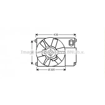 Ventilateur, refroidissement du moteur AVA QUALITY COOLING CN7541