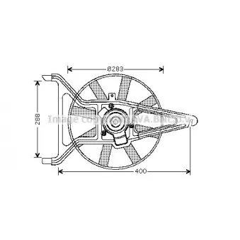 Ventilateur, refroidissement du moteur AVA QUALITY COOLING CN7542