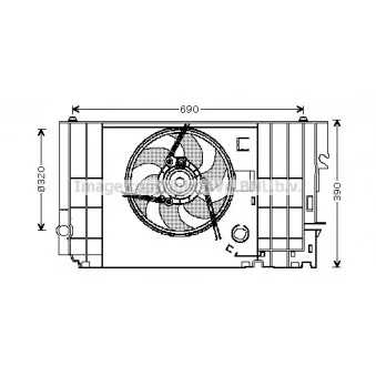 Ventilateur, refroidissement du moteur AVA QUALITY COOLING CN7546