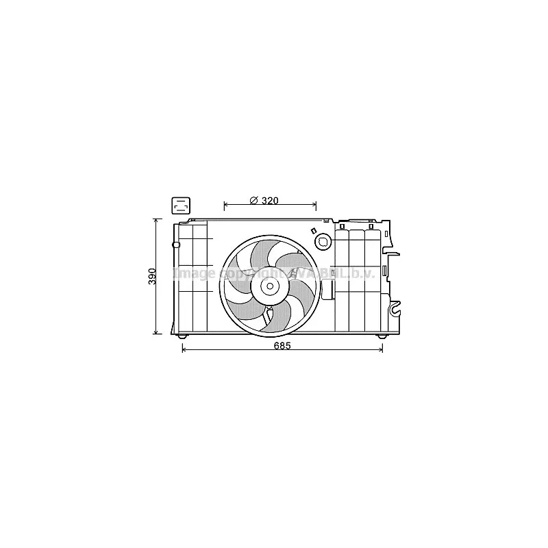 Ventilateur, refroidissement du moteur AVA QUALITY COOLING CN7548