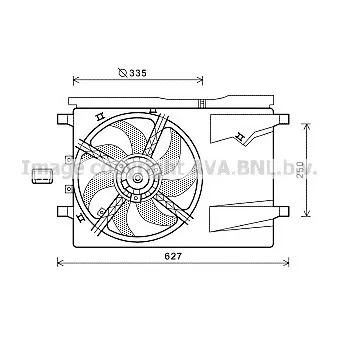 Ventilateur, refroidissement du moteur AVA QUALITY COOLING CN7549