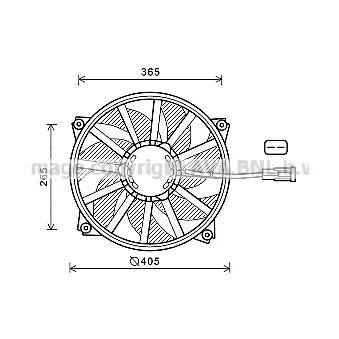 Ventilateur, refroidissement du moteur AVA QUALITY COOLING CN7552