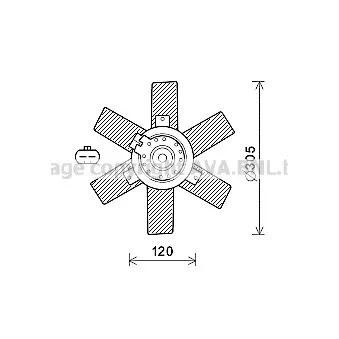 Ventilateur, refroidissement du moteur AVA QUALITY COOLING CN7553