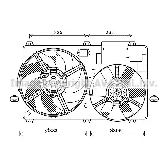 Ventilateur, refroidissement du moteur AVA QUALITY COOLING CN7554