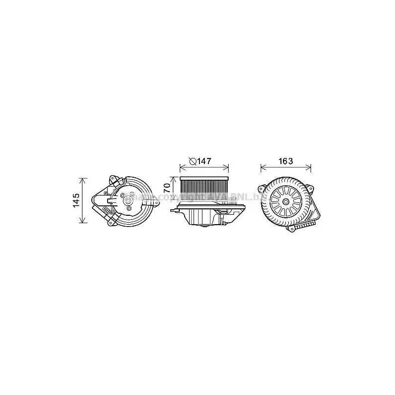 Moteur électrique, pulseur d'air habitacle AVA QUALITY COOLING CN8293