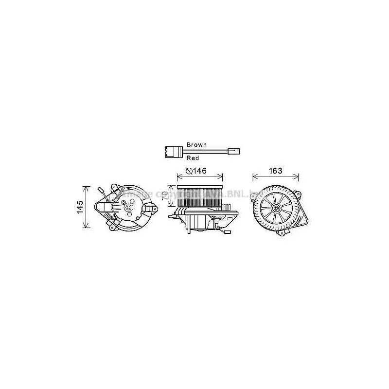 Moteur électrique, pulseur d'air habitacle AVA QUALITY COOLING CN8294