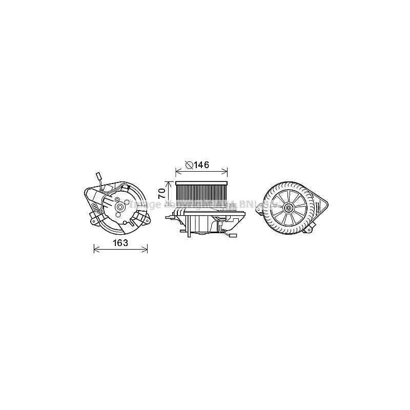 Moteur électrique, pulseur d'air habitacle AVA QUALITY COOLING CN8295