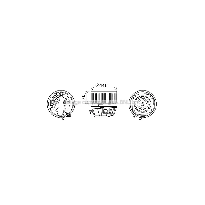 Moteur électrique, pulseur d'air habitacle AVA QUALITY COOLING CN8296