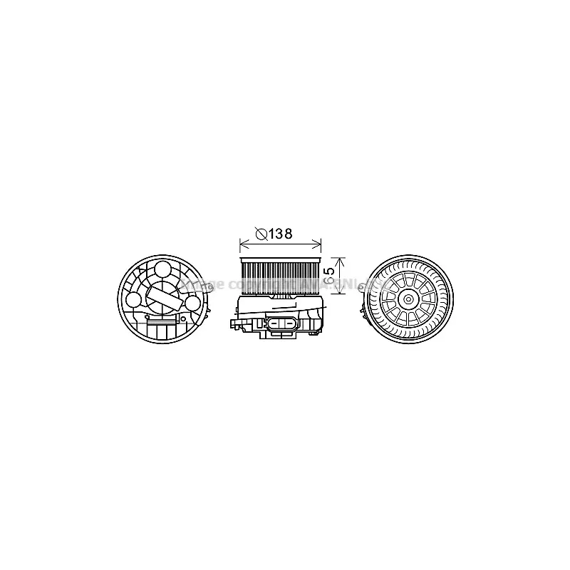 Moteur électrique, pulseur d'air habitacle AVA QUALITY COOLING CN8303