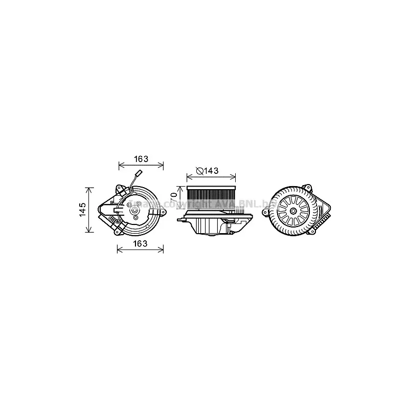 Moteur électrique, pulseur d'air habitacle AVA QUALITY COOLING CN8503