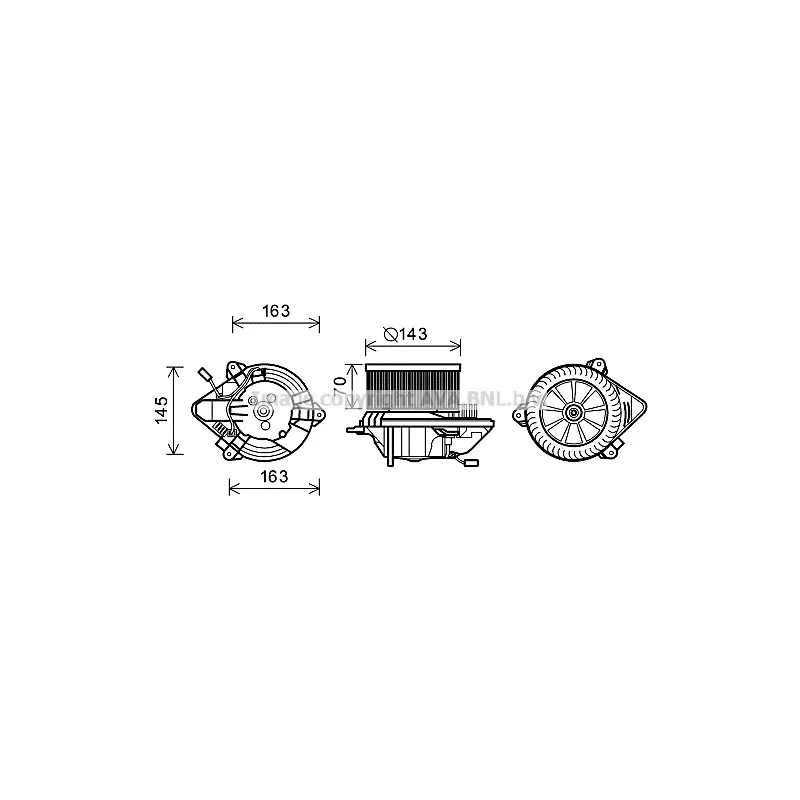 Moteur électrique, pulseur d'air habitacle AVA QUALITY COOLING CN8506