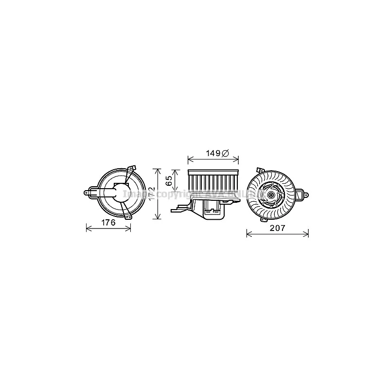 Moteur électrique, pulseur d'air habitacle AVA QUALITY COOLING CN8511