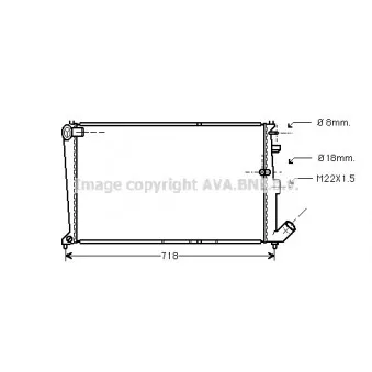 Radiateur, refroidissement du moteur AVA QUALITY COOLING CNA2010