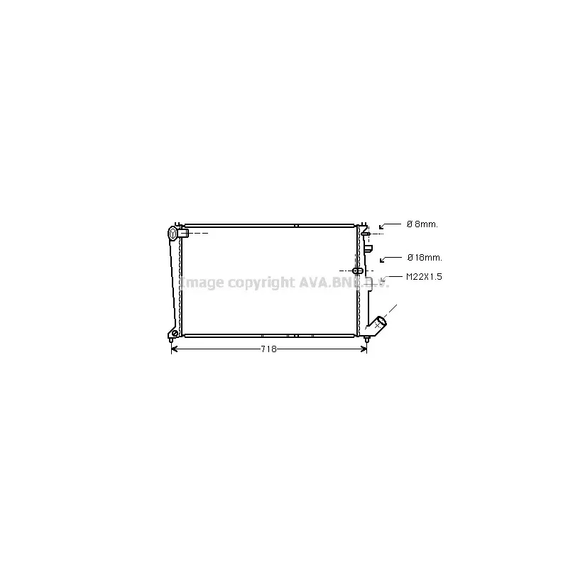 Radiateur, refroidissement du moteur AVA QUALITY COOLING CNA2010