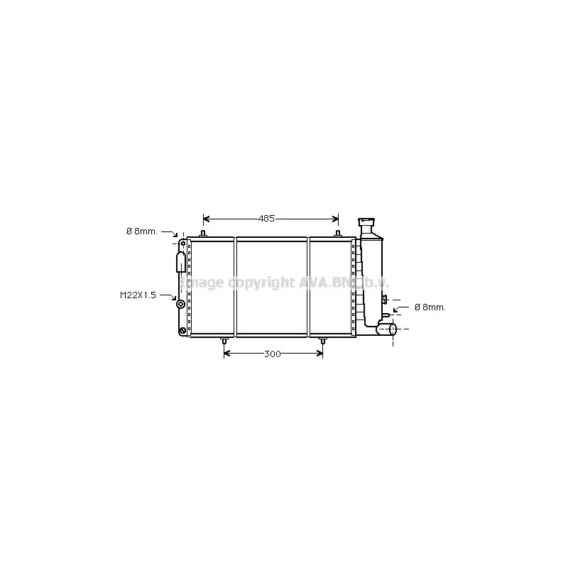 Radiateur, refroidissement du moteur AVA QUALITY COOLING CNA2033