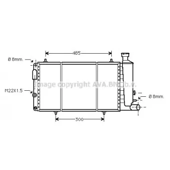 Radiateur, refroidissement du moteur AVA QUALITY COOLING