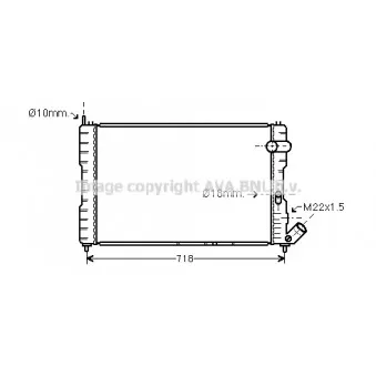 Radiateur, refroidissement du moteur AVA QUALITY COOLING CNA2037