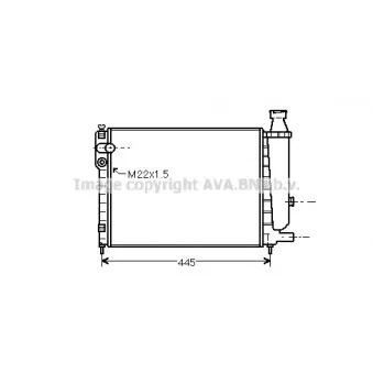 Radiateur, refroidissement du moteur AVA QUALITY COOLING CNA2046