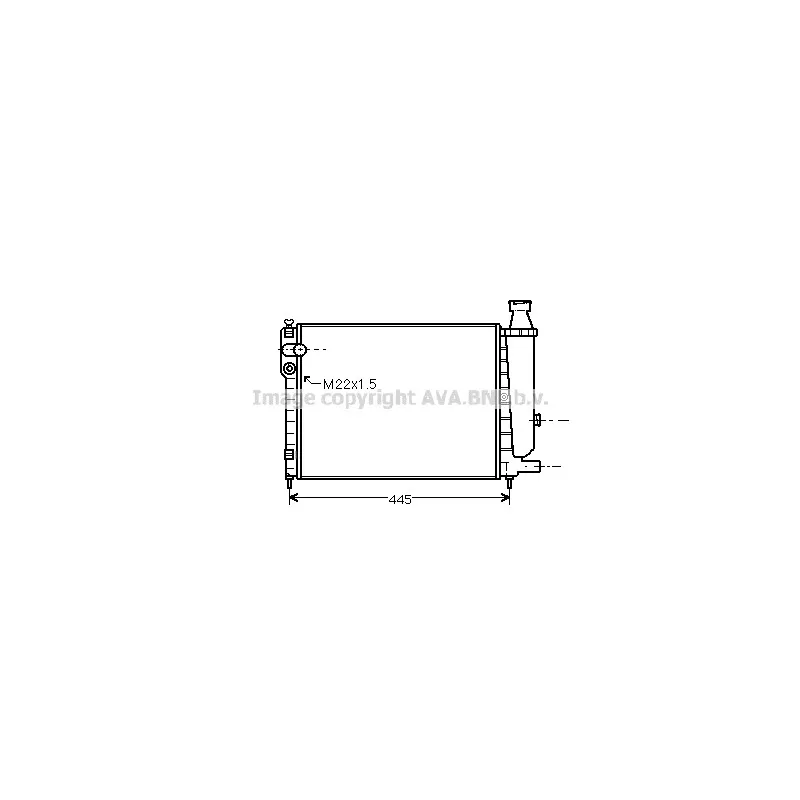 Radiateur, refroidissement du moteur AVA QUALITY COOLING CNA2046