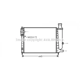 Radiateur, refroidissement du moteur AVA QUALITY COOLING CNA2048