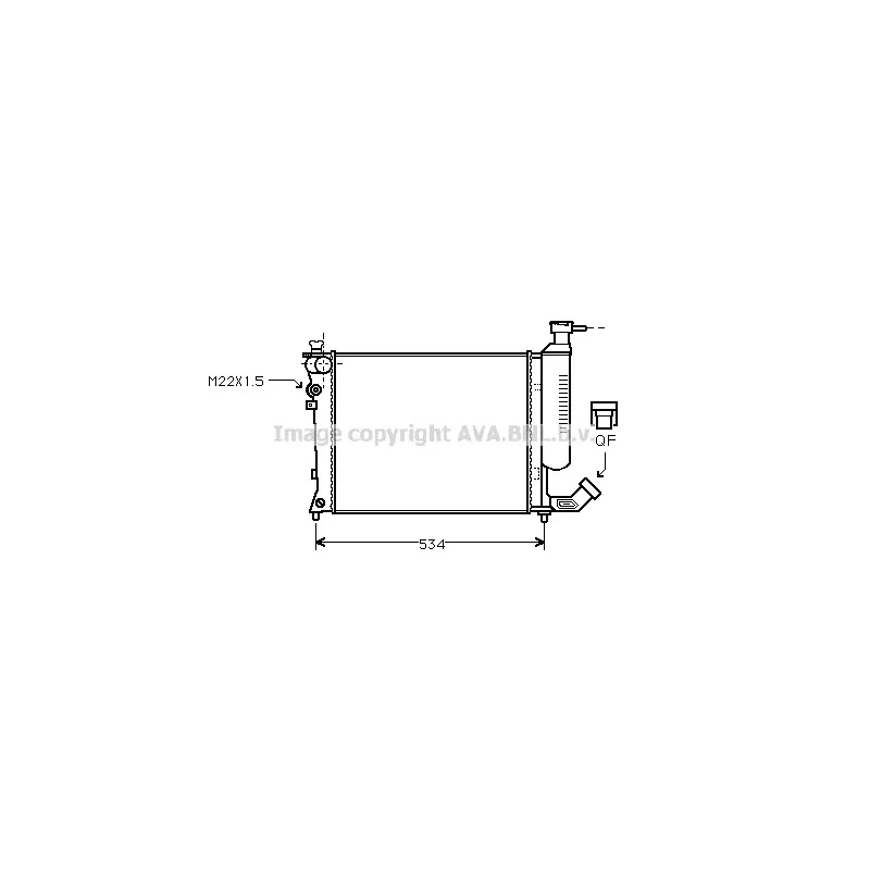 Radiateur, refroidissement du moteur AVA QUALITY COOLING CNA2059
