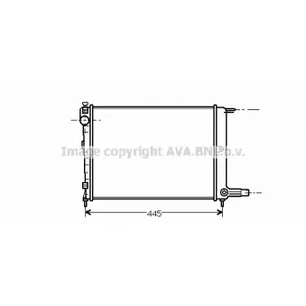 Radiateur, refroidissement du moteur AVA QUALITY COOLING CNA2070
