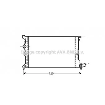 Radiateur, refroidissement du moteur AVA QUALITY COOLING CNA2072