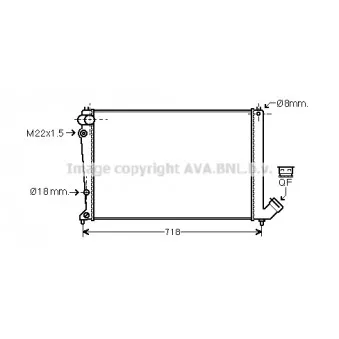 Radiateur, refroidissement du moteur AVA QUALITY COOLING