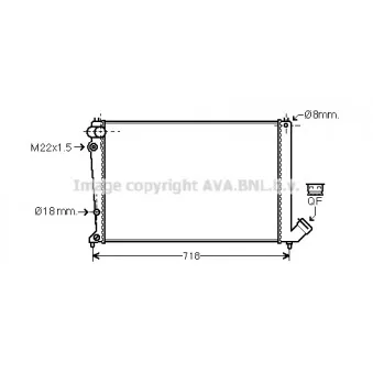 Radiateur, refroidissement du moteur AVA QUALITY COOLING
