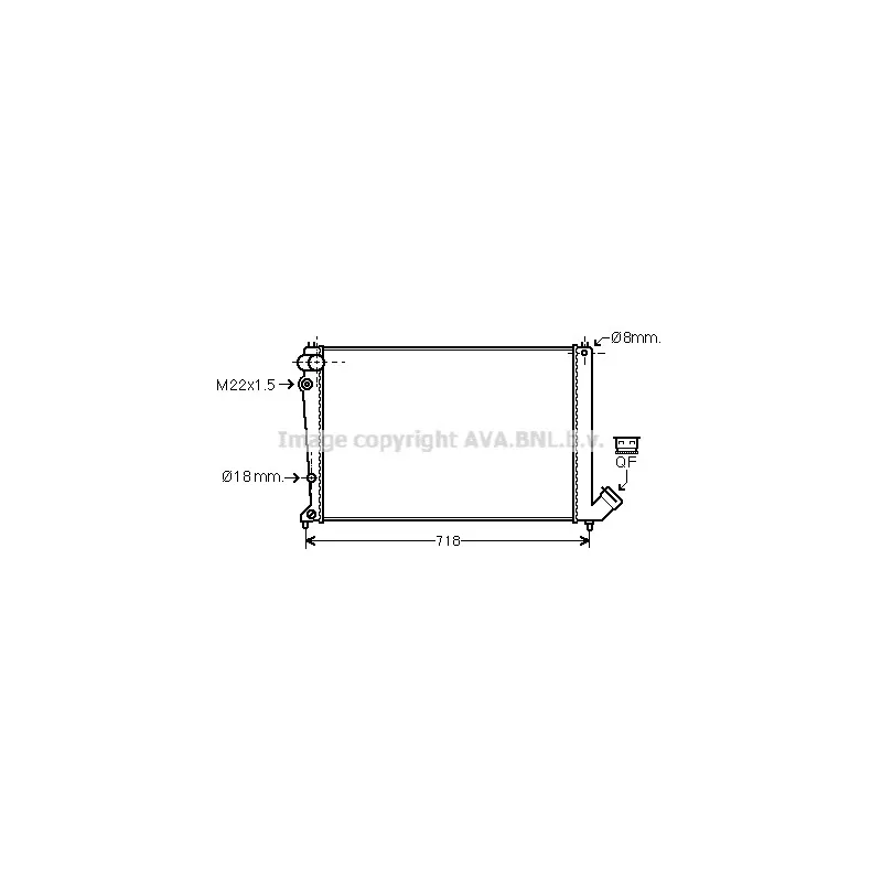 Radiateur, refroidissement du moteur AVA QUALITY COOLING CNA2107