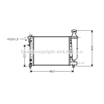 Radiateur, refroidissement du moteur AVA QUALITY COOLING