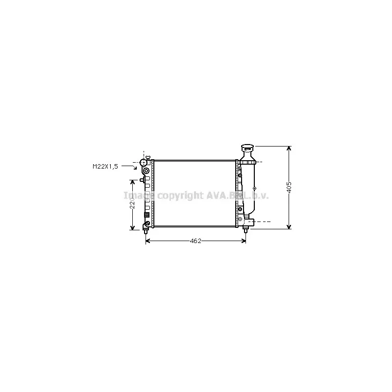Radiateur, refroidissement du moteur AVA QUALITY COOLING CNA2115