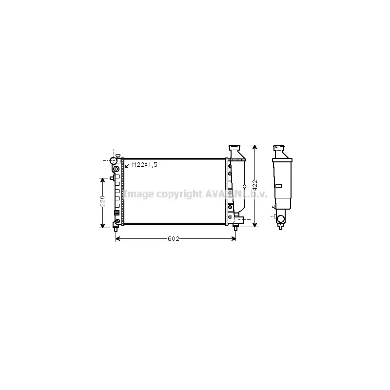 Radiateur, refroidissement du moteur AVA QUALITY COOLING CNA2116