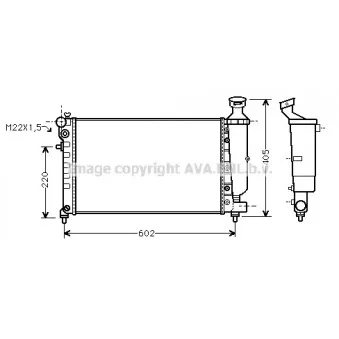 Radiateur, refroidissement du moteur AVA QUALITY COOLING