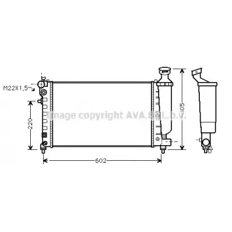 Radiateur, refroidissement du moteur AVA QUALITY COOLING CNA2119