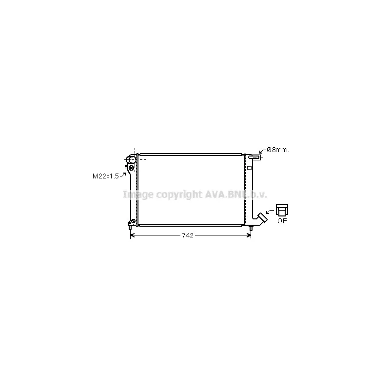 Radiateur, refroidissement du moteur AVA QUALITY COOLING CNA2137