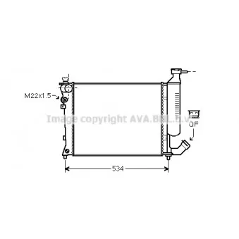 Radiateur, refroidissement du moteur AVA QUALITY COOLING CNA2154