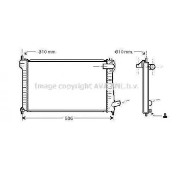 Radiateur, refroidissement du moteur AVA QUALITY COOLING CNA2171
