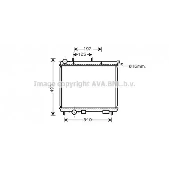 Radiateur, refroidissement du moteur AVA QUALITY COOLING CNA2189