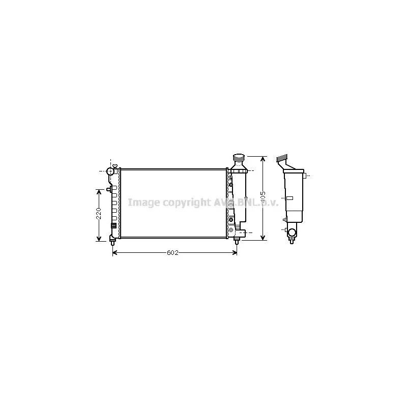 Radiateur, refroidissement du moteur AVA QUALITY COOLING CNA2196