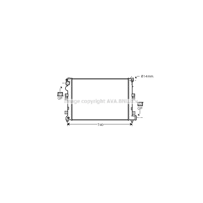 Radiateur, refroidissement du moteur AVA QUALITY COOLING CNA2208