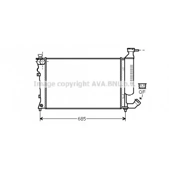 Radiateur, refroidissement du moteur AVA QUALITY COOLING CNA2259