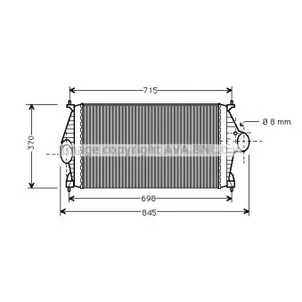 Intercooler, échangeur AVA QUALITY COOLING CNA4126