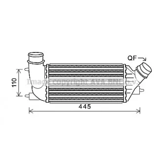 Intercooler, échangeur AVA QUALITY COOLING CNA4270