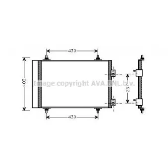 Condenseur, climatisation AVA QUALITY COOLING CNA5240D
