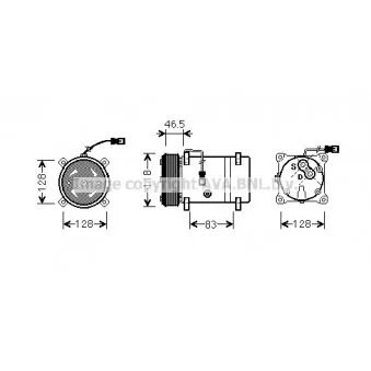 Compresseur, climatisation AVA QUALITY COOLING CNAK158