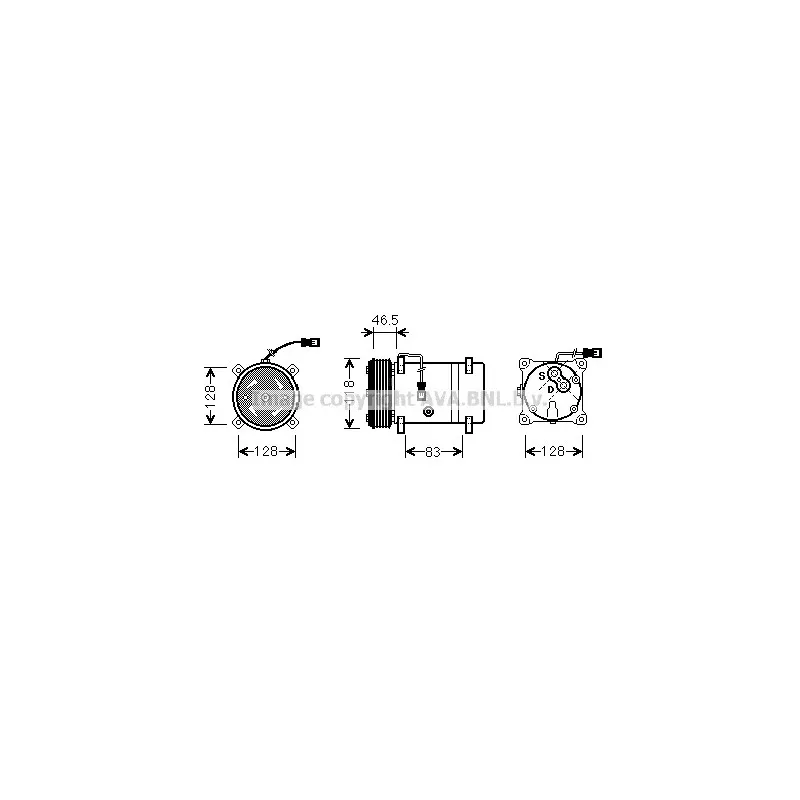Compresseur, climatisation AVA QUALITY COOLING CNAK158