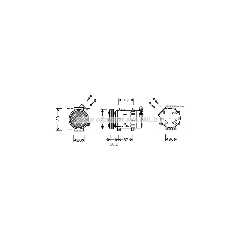 Compresseur, climatisation AVA QUALITY COOLING CNAK214