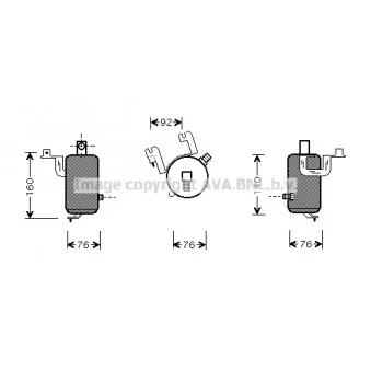 Filtre déshydratant, climatisation AVA QUALITY COOLING CND203