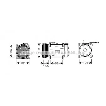 Compresseur, climatisation AVA QUALITY COOLING CNK160